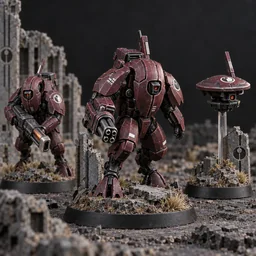 XV26 Stealth Battlesuits — painted-miniature fan art